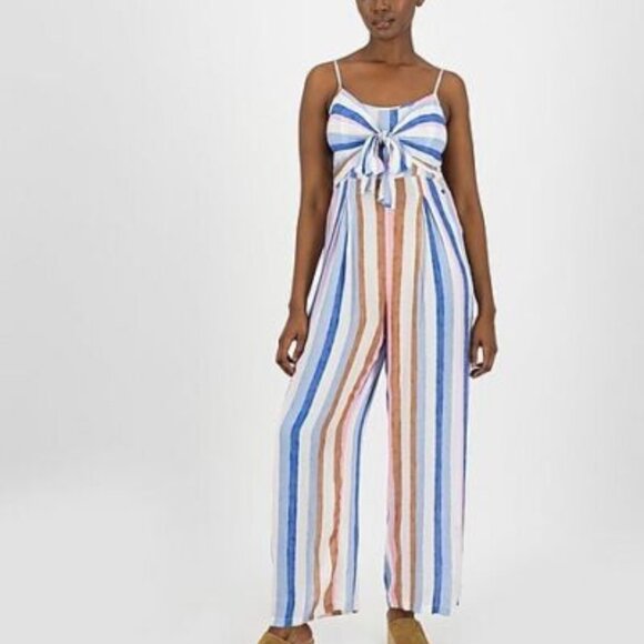 Old Khaki O Topaz Striped Jumpsuit Assorted Printed NWT L 16 - Picture 1 of 2